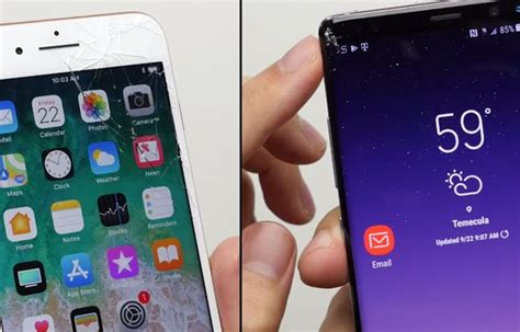 iPhone 8 Plus vs Samsung Galaxy Note 8 Drop Test